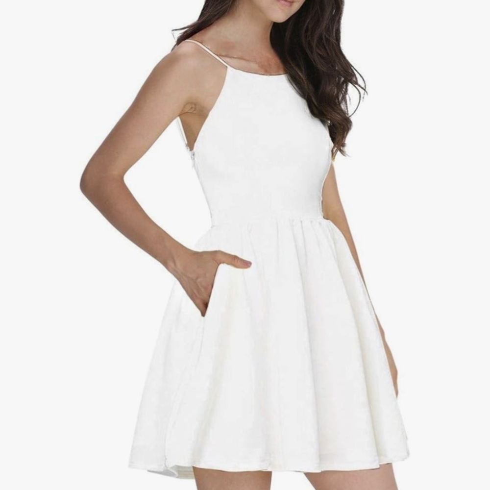 FANCYINN | fit + flare low back dress